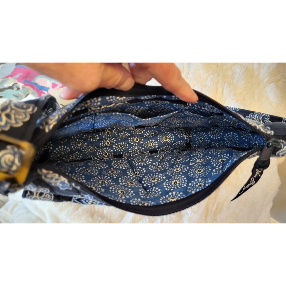 Vera Bradley Quilted Crossbody Bag Handbag Purse Calypso Blue - Picture 5 of 16